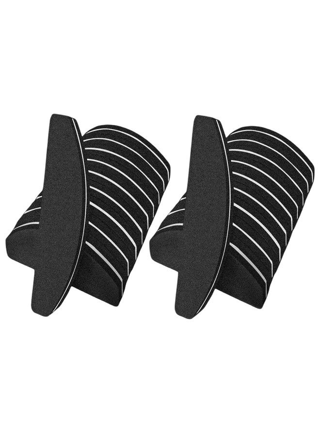 GigaGround 20 PCs Nail Buffers, Double Sided Nail Files Buffer Blocks 100/180 Grit Portable Washable Sanding Buffing File Arc Shape (Black) - Image 1